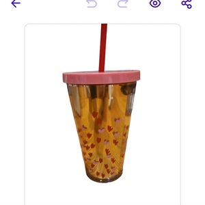 Starbucks cup with red/pink hearts NWOT